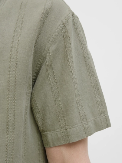 Jack&Jones - Overhemd korte mouw - Taupe - Jprccmontana Dobby Resort S/S - 12276818