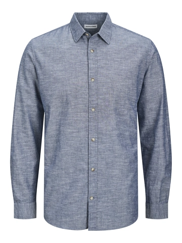 Jack&Jones - Overhemd lange mouw - Donkerblauw - Jjesummer Shirt Ls Sn - 12269315