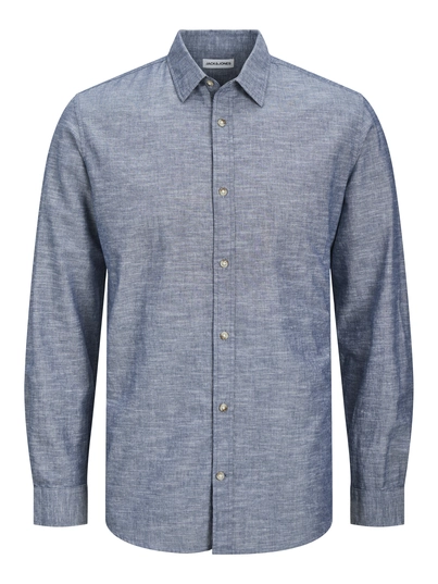 Jack&Jones - Overhemd lange mouw - Donkerblauw - Jjesummer Shirt Ls Sn - 12269315