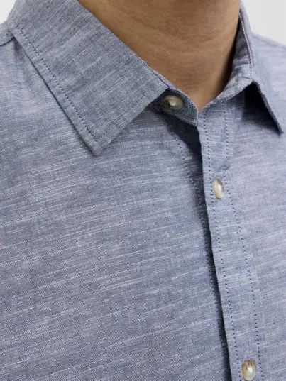 Jack&Jones - Overhemd lange mouw - Donkerblauw - Jjesummer Shirt Ls Sn - 12269315