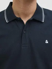 Jack&Jones - Polo - Donkerblauw - Jjeaustin Polo Ss - 12268130