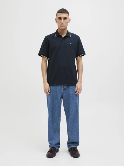 Jack&Jones - Polo - Donkerblauw - Jjeaustin Polo Ss Noos - 12268130