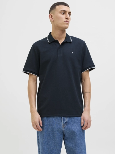 Jack&Jones - Polo - Donkerblauw - Jjeaustin Polo Ss Noos - 12268130
