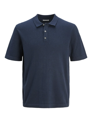 Jack&Jones - Polo - Donkerblauw - Jjeemil Knit Relaxed Polo Ss S - 12268216