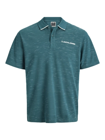 Jack&Jones - Polo - Donkergroen - Jcologan Inject Polo Ss Smu - 1,23E+07