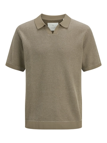 Jack&Jones - Polo - Groen - Jprcceaston Knit Split Neck Ss - 12273012