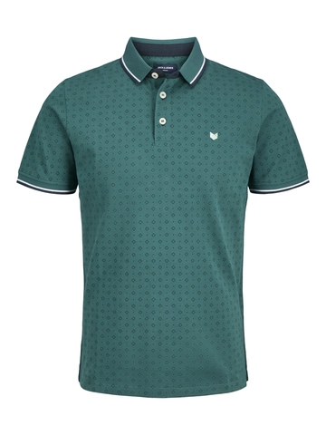 Jack&Jones - Polo - Groen - Jprpaulos Play Aop Blu. Ss Pol - 12154548