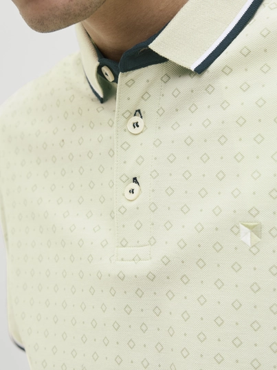 Jack&Jones - Polo - Groen - Jprpaulos Play Aop Blu. Ss Pol - 12154548