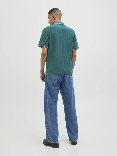 Jack&Jones - Polo - Groen - Jprpaulos Play Aop Blu. Ss Pol - 12154548