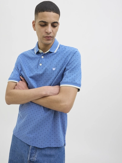 Jack&Jones - Polo - Kobaltblauw - Jprpaulos Play Aop Blu. Ss Pol - 12154548