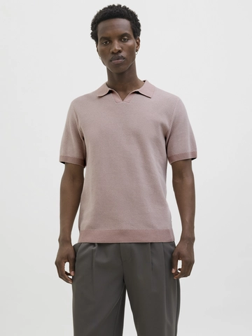 Jack&Jones - Polo - Oudroze - Jprcceaston Knit Split Neck Ss - 12273012