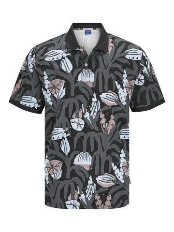 Jack&Jones - Polo - Zwart - Joralmeria Aop Polo Ss - 12276835