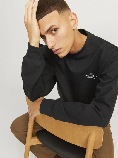 Jack&Jones - Sweater lange mouw - Zwart - Jprblachad Branding Sweat - 12261386