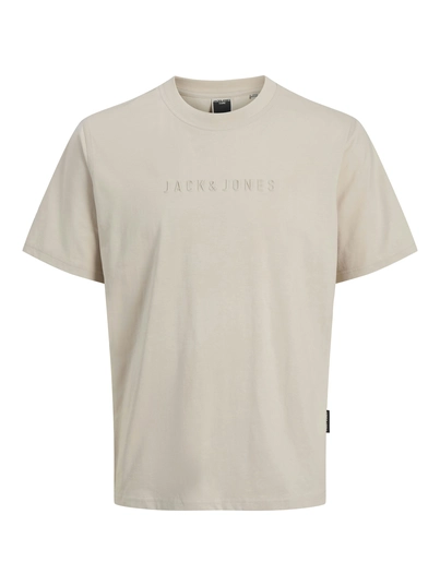 Jack&Jones - T-shirt korte mouw - Beige - Jcorecharge Mold Tee Ss Crew N - 12273070