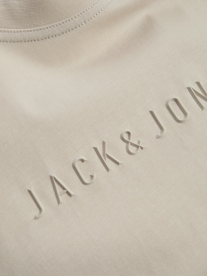 Jack&Jones - T-shirt korte mouw - Beige - Jcorecharge Mold Tee Ss Crew N - 12273070