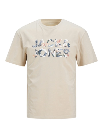 Jack&Jones - T-shirt korte mouw - Beige - Jjebryan Corp Logo Tee Ss O-Ne - 12268127