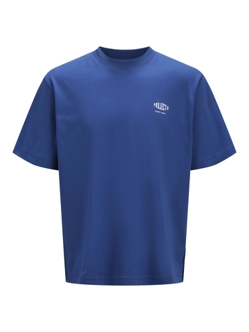 Jack&Jones - T-shirt korte mouw - Blauw - Jcoconcrete Globe Tee Ss Crew - 12273284