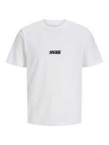 Jack&Jones - T-shirt korte mouw - Ecru - Jcosago Logo Slub Tee Ss Crew - 12276524