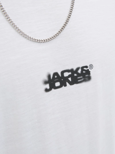 Jack&Jones - T-shirt korte mouw - Ecru - Jcosago Logo Slub Tee Ss Crew - 12276524