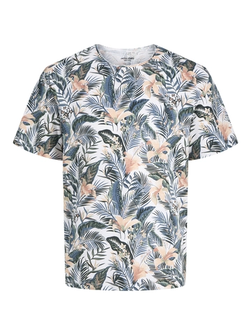 Jack&Jones - T-shirt korte mouw - Ecru - Jjebryan Aop Tee S/S O-Neck Sn - 12268126