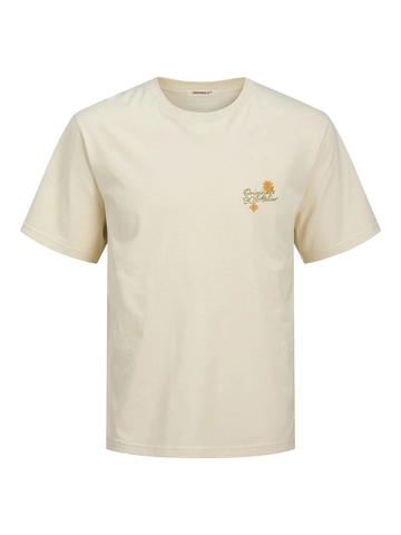 Jack&Jones - T-shirt korte mouw - Ecru - Joralmeria Chain Stitch Tee Ss - 12276787