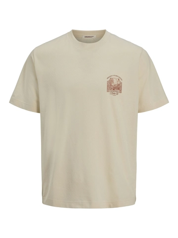 Jack&Jones - T-shirt korte mouw - Ecru - Jorhydra Back Tee Ss Crew Neck - 12277569