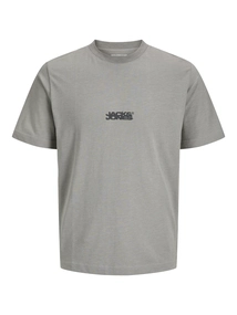 Jack&Jones - T-shirt korte mouw - Grijs - Jcosago Logo Slub Tee Ss Crew - 12276524