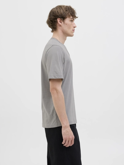 Jack&Jones - T-shirt korte mouw - Grijs - Jcosago Logo Slub Tee Ss Crew - 12276524