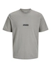 Jack&Jones - T-shirt korte mouw - Grijs - Jcosago Logo Slub Tee Ss Crew - 12276524
