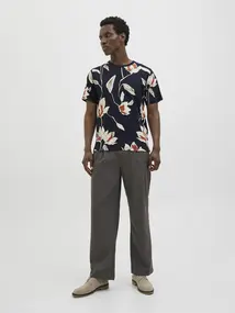 Jack&Jones - T-shirt korte mouw - Marineblauw - Jprblapalermo Aop Ss Tee - 12279351