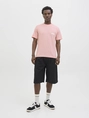 Jack&Jones - T-shirt korte mouw - Roze - Jcosago Logo Slub Tee Ss Crew - 12276524