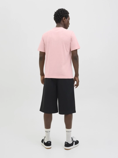 Jack&Jones - T-shirt korte mouw - Roze - Jcosago Logo Slub Tee Ss Crew - 12276524