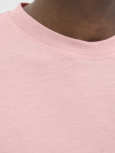 Jack&Jones - T-shirt korte mouw - Roze - Jcosago Logo Slub Tee Ss Crew - 12276524
