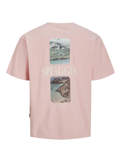 Jack&Jones - T-shirt korte mouw - Roze - Jorhydra Photo Tee Ss Crew Nec - 12276825