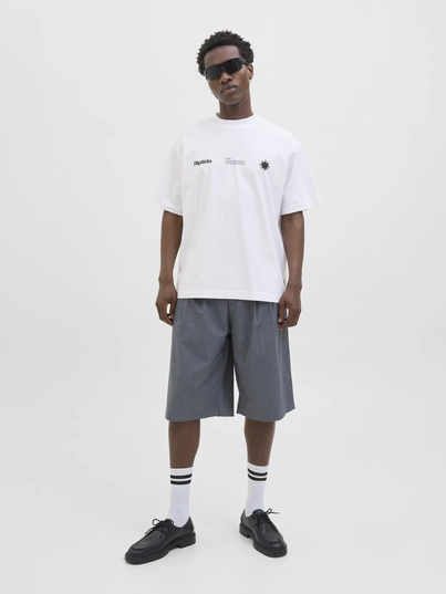 Jack&Jones - T-shirt korte mouw - Wit - Jcoinfinity Placement Tee Ss C - 12279155