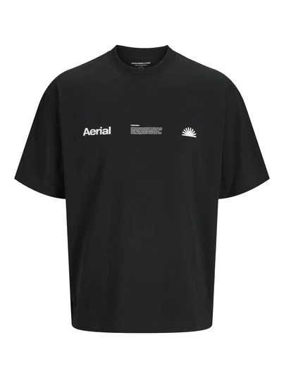 Jack&Jones - T-shirt korte mouw - Zwart - Jcoinfinity Placement Tee Ss C - 12279155