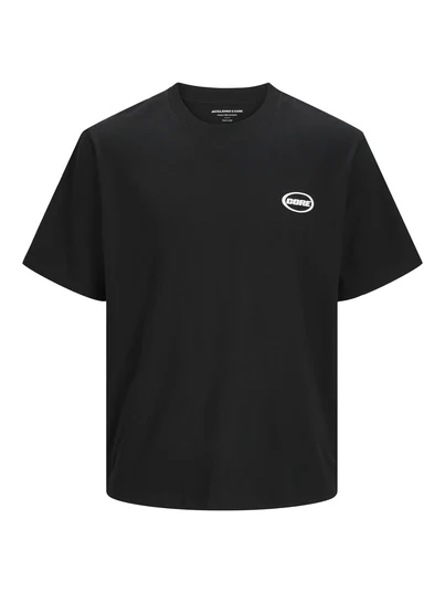 Jack&Jones - T-shirt korte mouw - Zwart - Jcolido Photo Back Tee Ss Crew - 12276632
