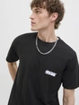 Jack&Jones - T-shirt korte mouw - Zwart - Jcosago Logo Slub Tee Ss Crew - 12276524