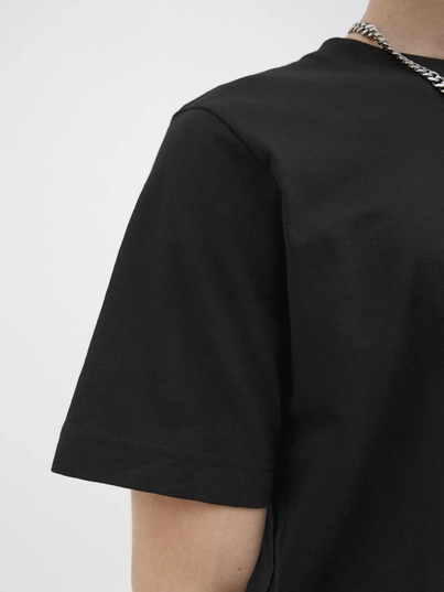 Jack&Jones - T-shirt korte mouw - Zwart - Jcosago Logo Slub Tee Ss Crew - 12276524