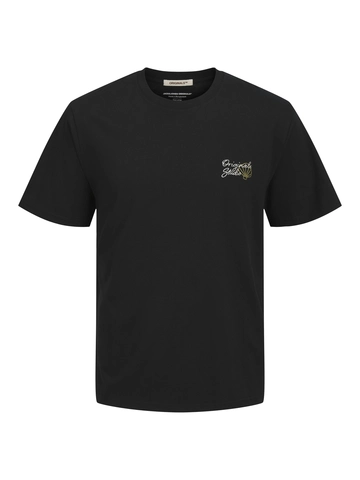 Jack&Jones - T-shirt korte mouw - Zwart - Joralmeria Chain Stitch Tee Ss - 12276787