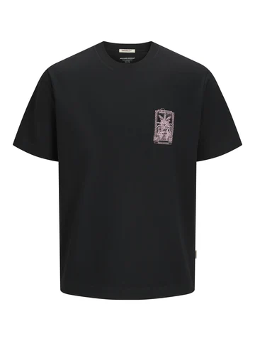 Jack&Jones - T-shirt korte mouw - Zwart - Jorhydra Back Tee Ss Crew Neck - 12277569