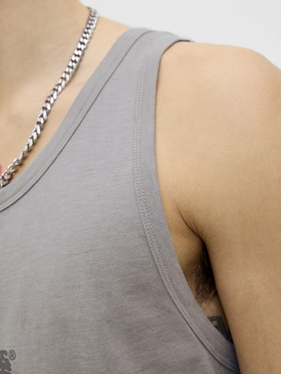 Jack&Jones - Tanktop - Grijs - Jcosago Small Logo Slub Tank T - 12276727