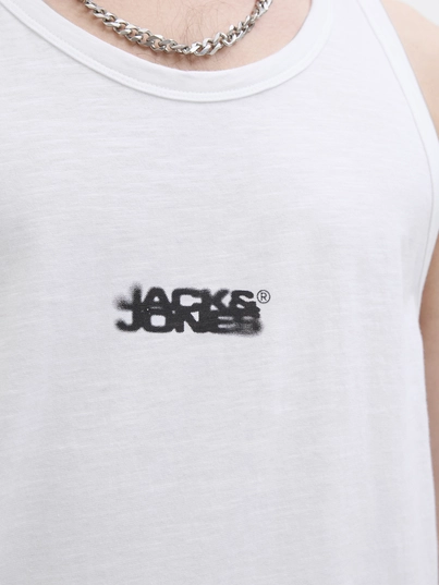 Jack&Jones - Tanktop - Wit - Jcosago Small Logo Slub Tank T - 12276727