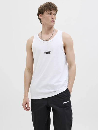 Jack&Jones - Tanktop - Wit - Jcosago Small Logo Slub Tank T - 12276727