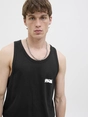 Jack&Jones - Tanktop - Zwart - Jcosago Small Logo Slub Tank T - 12276727
