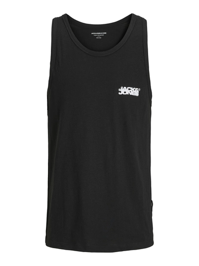 Jack&Jones - Tanktop - Zwart - Jcosago Small Logo Slub Tank T - 12276727