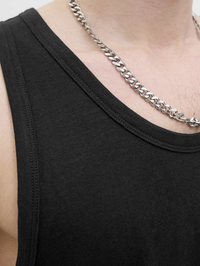 Jack&Jones - Tanktop - Zwart - Jcosago Small Logo Slub Tank T - 12276727