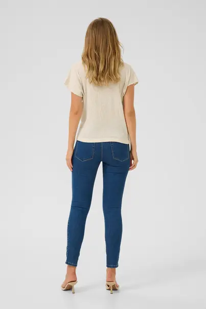Kaffe - Blouse korte mouw - Grijs - KAgitte Blouse - 10509973