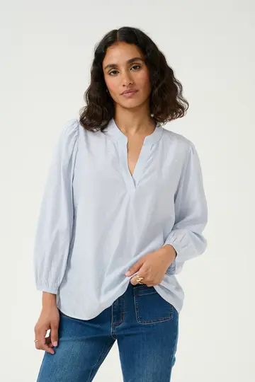 KAFFE - Blouse lange mouw - Lichtblauw - KAmilena Blouse - 10509810