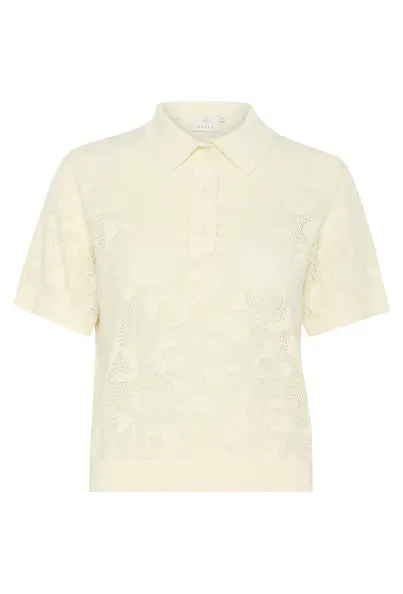 KAFFE - Polo - Ecru - KAabela Knit Polo - 10510063